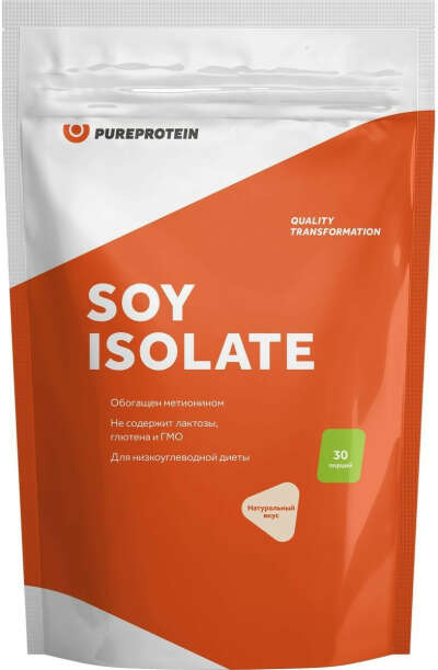 Протеин соевый "PureProtein", для питания спортсменов, 900 г