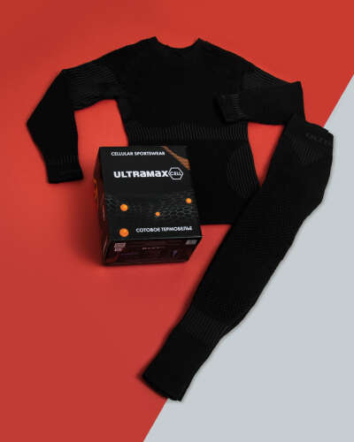Легинсы Ultramaxcell компрессионные, черные, размер S