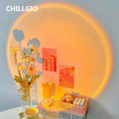 Миниатюрный светильник CHILLGIO С закатом, атмосферный светодиодный проектор для фотографий