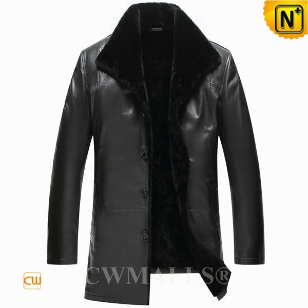 Haute Couture Men 2 in 1 Shearling Leather Coat CW808016 | CWMALLS.COM