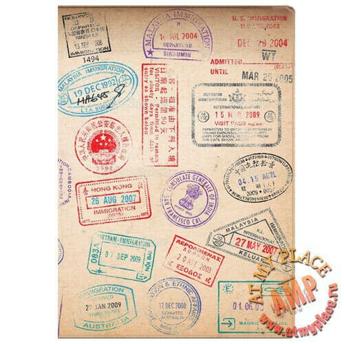 Обложка для паспорта "Штампы"
