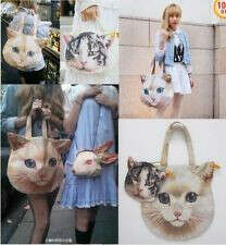 Hot Fashion Cat Face Tote Bag Handbag Purse Japan Set of 2 Muchacha Ahcahcum