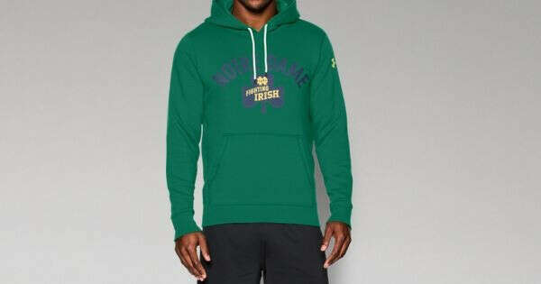 Men’s Notre Dame UA Iconic Fleece Hoodie | Under Armour RU