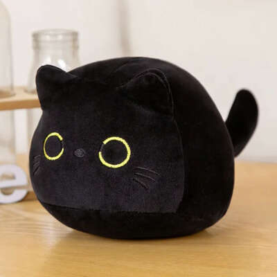 Мягкая игрушка чёрный котик
