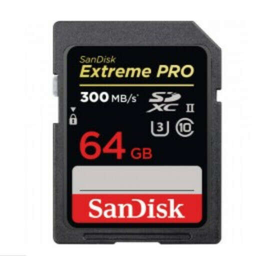 SanDisk Extreme Pro SDXC 64GB Class 10 UHS-II U3 (300/260MB/s)