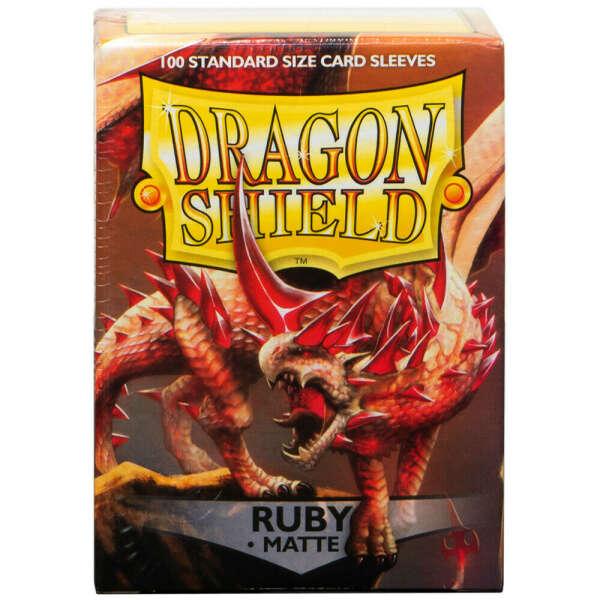 Протекторы Dragon Shield (100 шт., 63х88 мм): матовые рубиновые | Купить настольную игру в магазинах Hobby Games