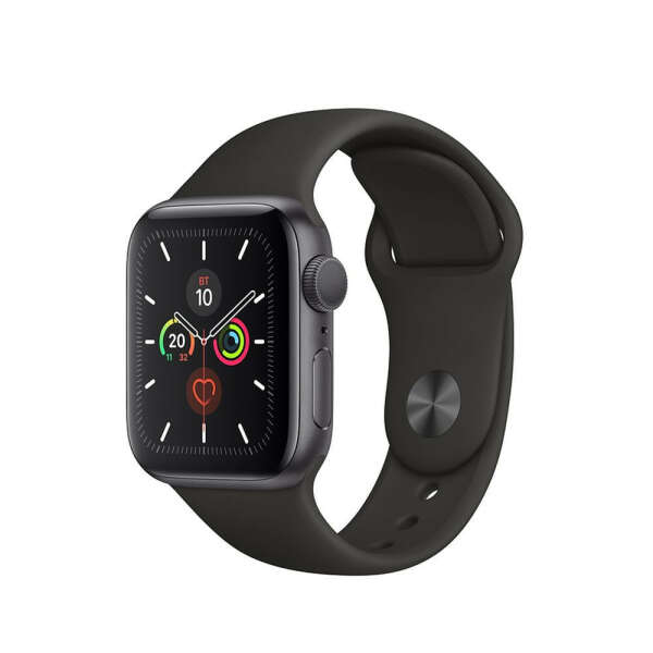 Apple Watch S5 40 mm Space Gray Aluminum Case Sport Band Black GPS MWV82