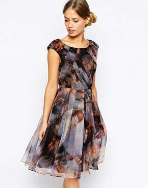 Ted Baker Skater Dress in Blooms of Enchantment Print