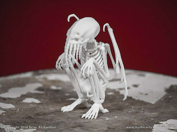 Cthulhu Skeleton 3D Print Taxidermy Sculpture