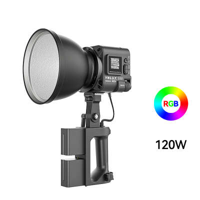 YNLUX100 RGB Full Color 120W Handheld Bi-Color Video Light, Bowens Mount , 2000K~10000K, Remote Control Mobile APP