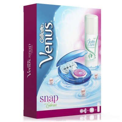 Venus Snap Подарочный набор (Бритва Venus Snap + Гель для бритья Satin Care)