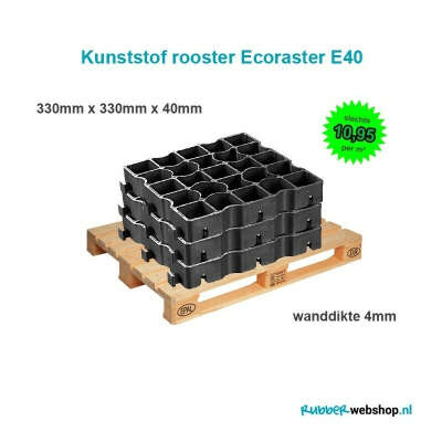 Ecoraster E40 kunstof rooster complete pallet van 73,15 m²