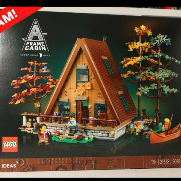 Lego A-frame cabin