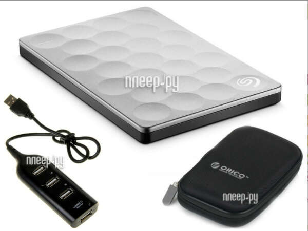 Жесткий диск Seagate Backup Plus Ultra Slim 1Tb Platinum STEH1000200