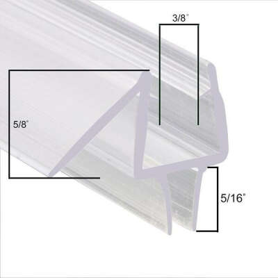 ELEGANT 3/8" Frameless Glass Shower Doors Bottom Seal Sweep Drip Rail-36" Length A309D5-28