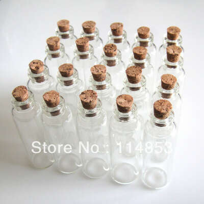 Free Shipping Lot 20 Pcs 16x50mm Tiny Small Clear Cork Glass Bottles Vials 5.0ml For Wedding Holiday Decoration Christmas Gifts-in Crafts from Home & Garden on Aliexpress.com