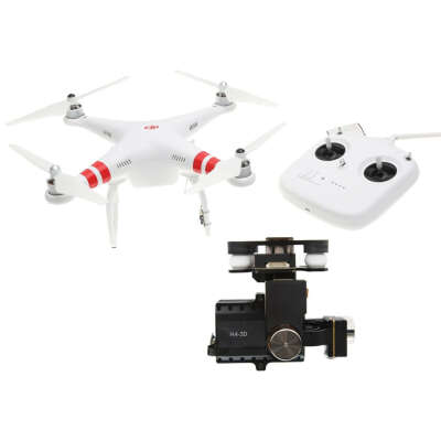 DJI Phantom 2 Quadcopter V2.0 Bundle, 3-Axis Zenmuse H4-3D Gimbal for GoPro Hero 4