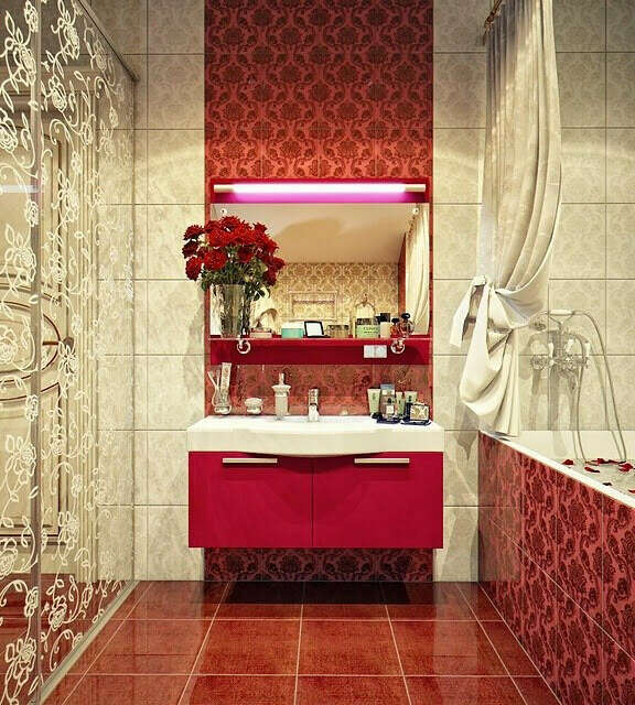 Ванную комнату в винтажном стиле