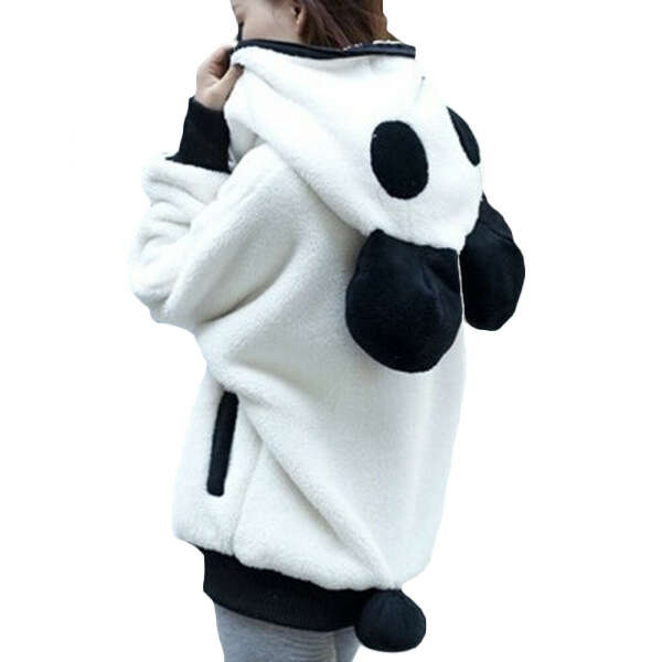 Зима 2016 корейской зимой милый молнии панда плюшевые Batwing рукавом студентки пиджаки толстовки Большой размер бесплатная доставка купить на AliExpress