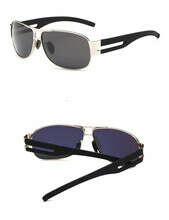 Online Men Sunglasses Polarized UV400 Designer Stainless Steel Glasses Black/Gray