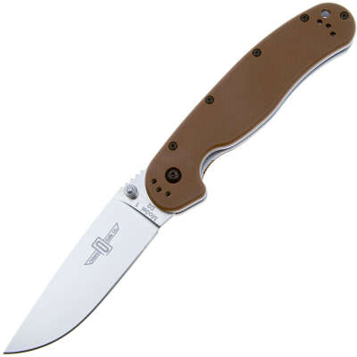 Складной нож Ontario RAT-1 ON8867CB D2 Satin, рукоять Coyote Brown GRN