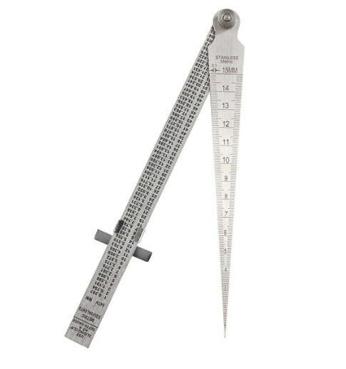 Welding Taper Feeler Gauge Gage Stainless Steel Depth Ruler Hole Inspection For Measurement Tool