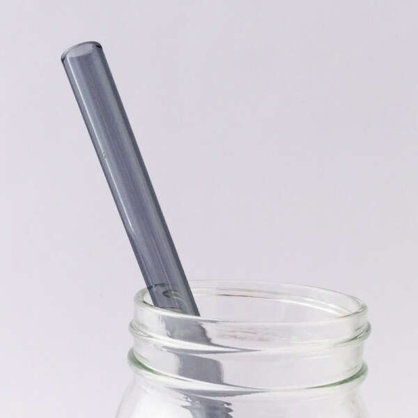 Charcoal Gray Glass Straw (Clearance) - Strawesome