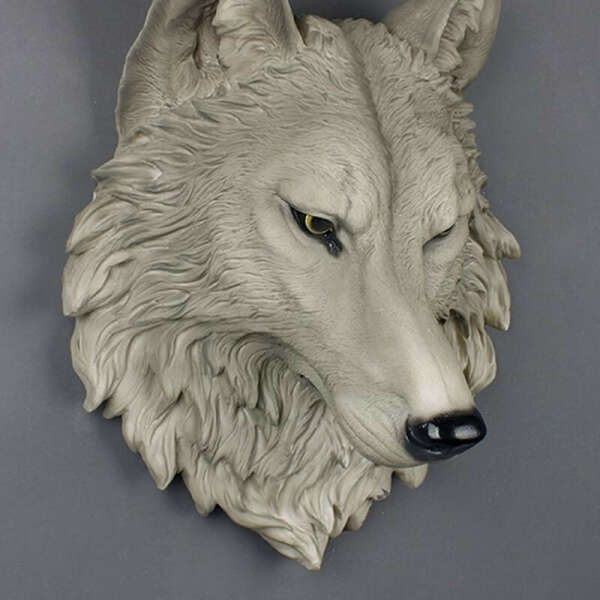 Wolf Animal Head Hanging Wall Decoration
