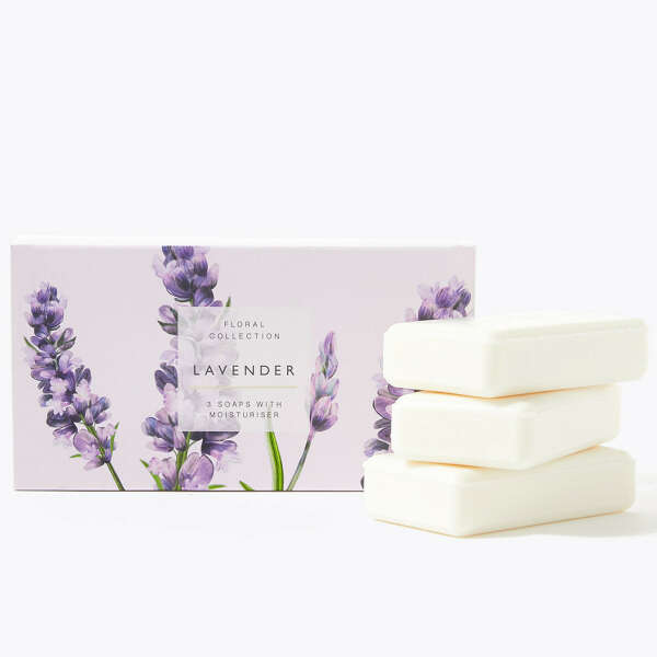 Set of 3 Lavender Soaps | Floral Collection | M&S