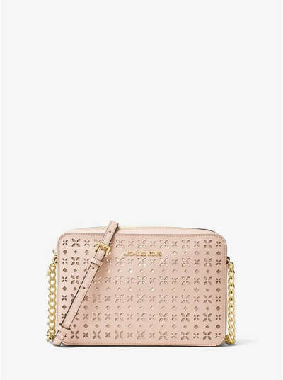 Jet Set Travel Large Perforated-Leather Crossbody