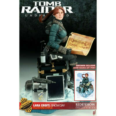 TOMB RAIDER UNDERWORLD STATUE LARA CROFT SNOW DAY SIDESHOW EXCLUSIVE 37 CM