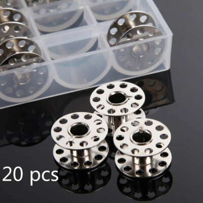 20Pcs Useful Bobbins Sewing Machine Alloy Spools Home Handwork Accessories Tool