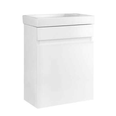 Cerfito Bathroom Vanity Ceramic Basin Sink Cabinet Wall Hung White