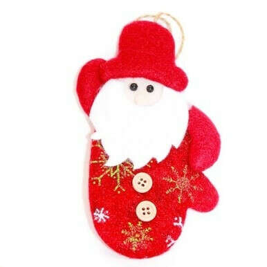 6" Felt Hanging Santa Claus Ornament