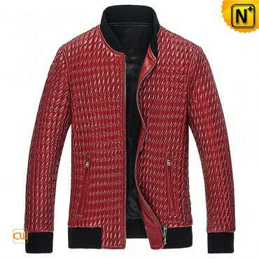 CWMALLS® Designer Quilted Leather Jacket CW850010