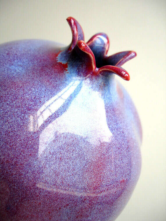 purple porcelain pomegranate