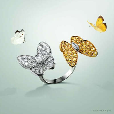 Кольцо Van Cleef Two Butterfly