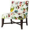 Owen X-Base Upholstered Armless Chair - Multi-Colored Floral