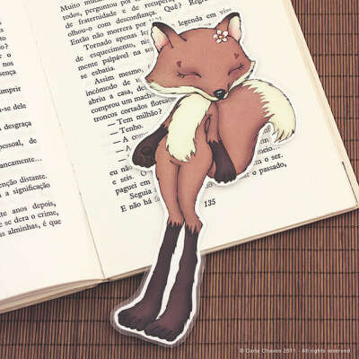 F is for Fox bookmark