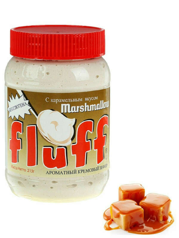 Кремовый зефир с карамельным вкусом Marshmallow Fluff Caramel 213 г, Marshmallow Fluff