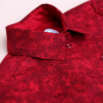 Рубашка «Красные листики»