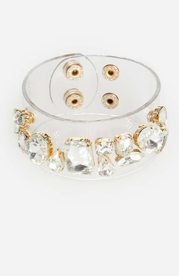 DailyLook: Jeweled Vinyl Bracelet