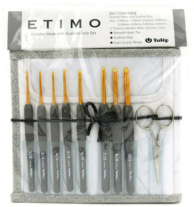 Набор крючков для рукоделия Tulip Etimo, TES-002, золотистый, черный