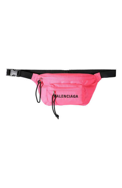 Женская розовая поясная сумка wheel BALENCIAGA