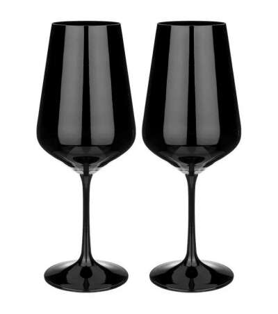Чёрные бокалы для вина