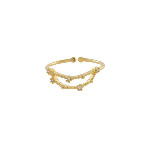 Capricorn Zodiac Gold Ring