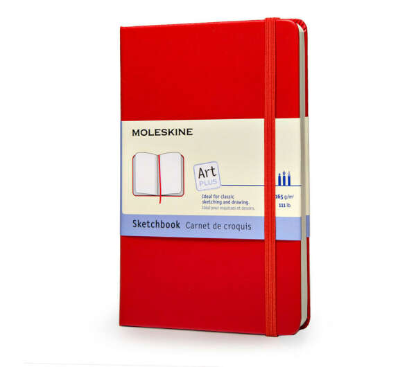 Записная книжка Moleskine Sketchbook (для рисунков), Large (13x21см), алый красный