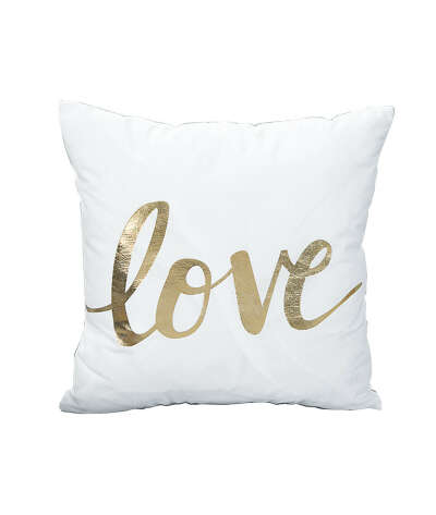 Подарочная белая подушка Love, купить подушку в подарок