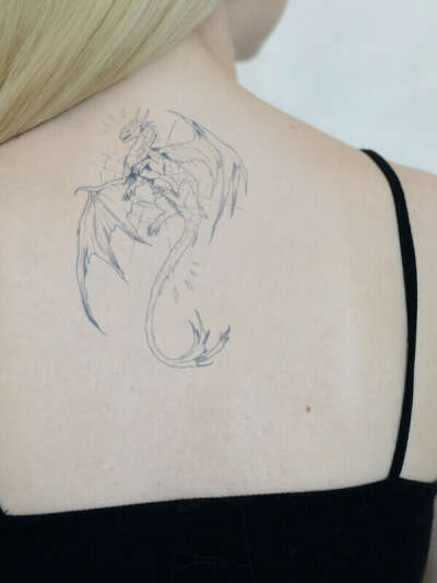 Временная татуировка crystal dragon