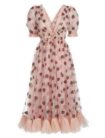 Lirika Matoshi Strawberry midi dress